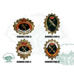 Cartera tarjetero verde Guardia Civil con emblema y chapa