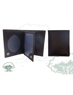 Cartera Guardia Civil tarjetero marrón con chapa