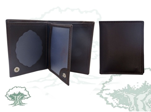 Cartera Guardia Civil tarjetero marrón con chapa