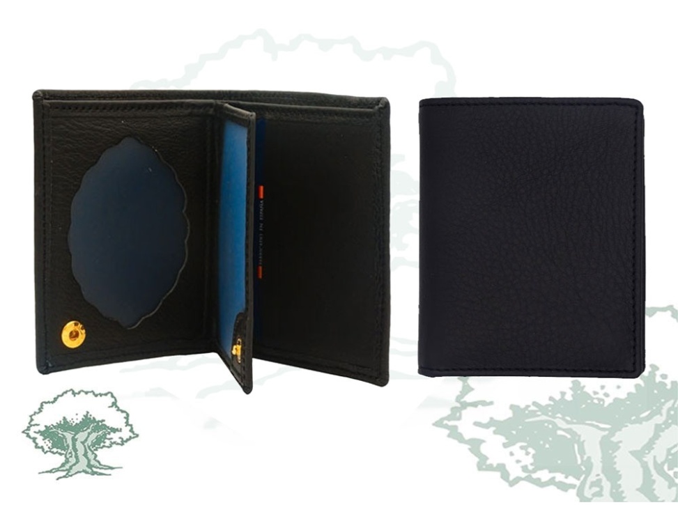 Cartera Guardia Civil tarjetero negra con chapa