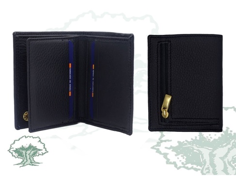 Cartera Guardia Civil tarjetero negra con chapa