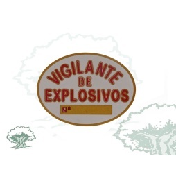 Placa homologada Vigilante de Explosivos en PVC