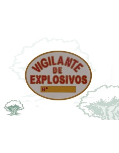 Placa Vigilante de Explosivos homologada PVC