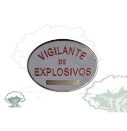 Placa homologada Vigilante de Explosivos metálica