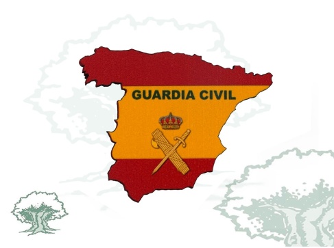 Imán silueta de España Guardia Civil Imán silueta de España Guardia Civil