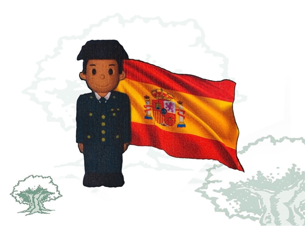 Imán Guardia Civil bandera España