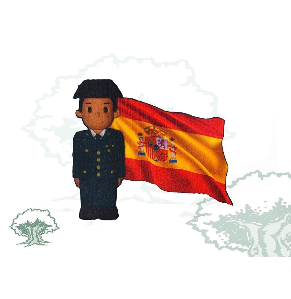 Imán Guardia Civil con bandera de España