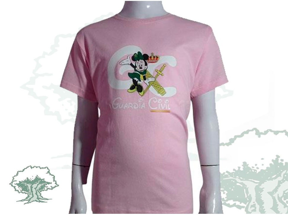 Camiseta Guardia Civil Minnie de niña