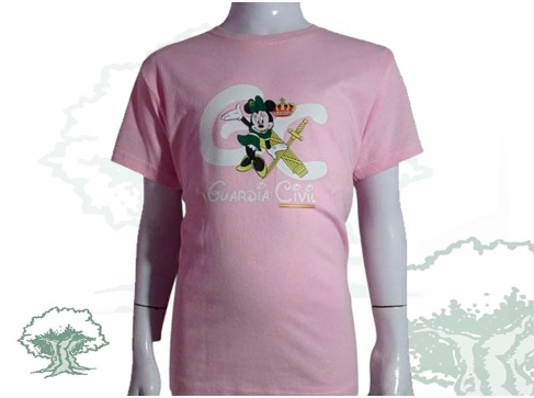 Camiseta de niña Guardia Civil Minnie