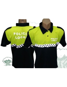Polo Policía Local manga corta damero doble en pecho