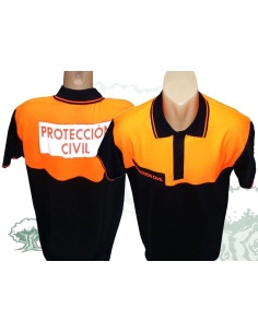 Polo Protección Civil manga corta bicolor