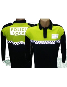 Polo Policía Local manga larga damero pecho nuevo modelo