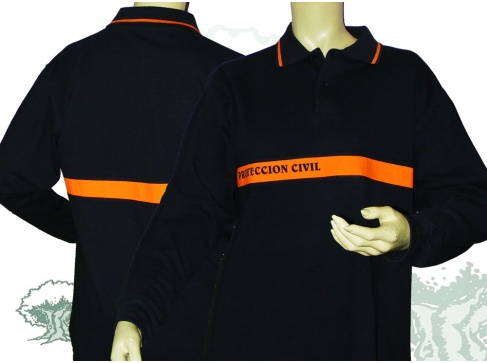 Polo Protección Civil manga larga