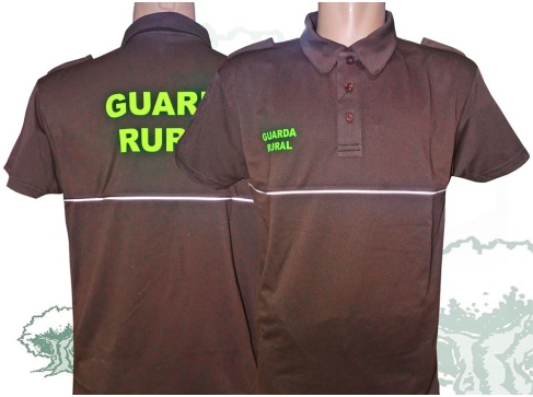 Polo Guarda Rural manga corta marrón