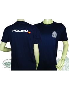 Camiseta Policía Nacional de algodón marino