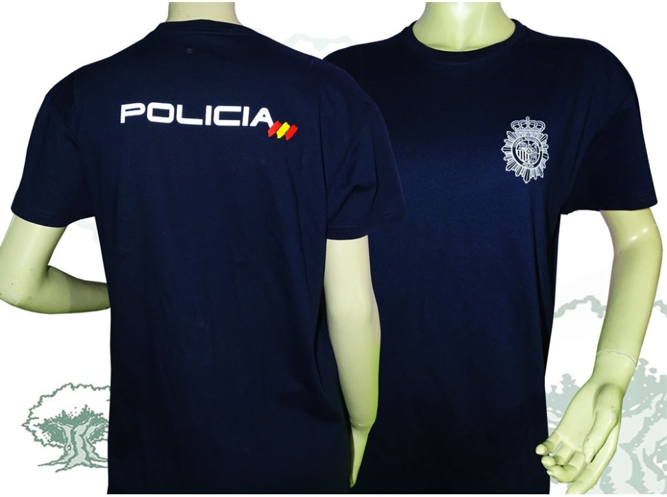 Camiseta Policía Nacional de algodón marino