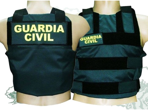 Funda chaleco antibalas Guardia Civil interior