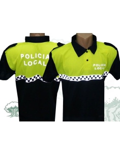 Polo Policía Local manga corta Coolmax damero pecho