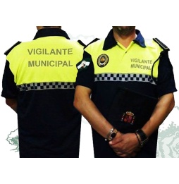 Polo de manga corta Vigilante Municipal con damero en pecho