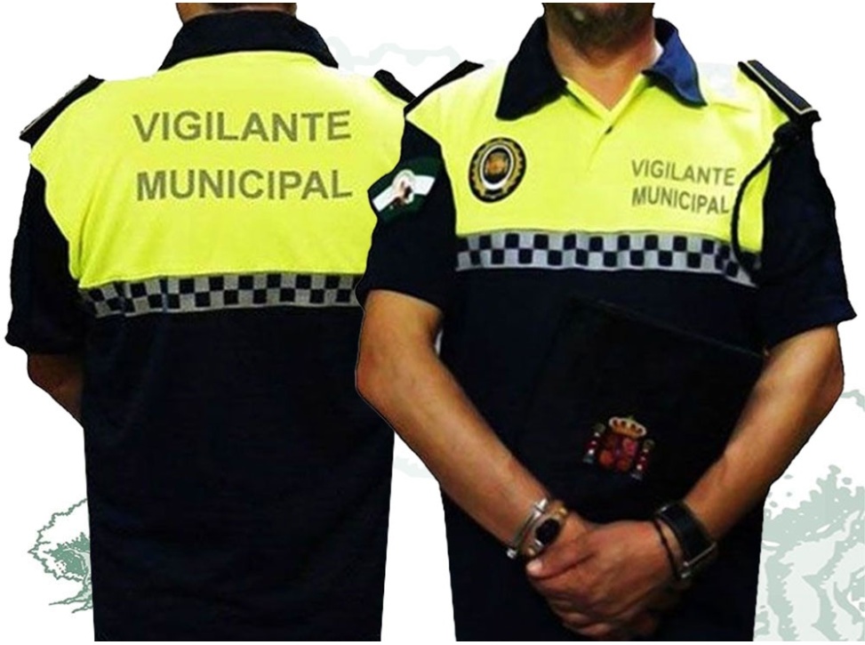 Polo Vigilante Municipal manga corta con damero en pecho