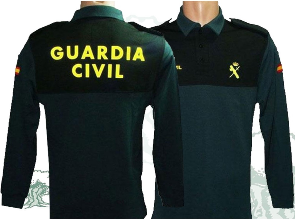 Polo Guardia Civil manga larga bicolor