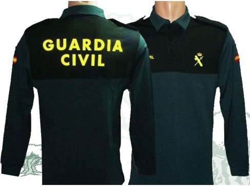 Polo Guardia Civil manga larga bicolor