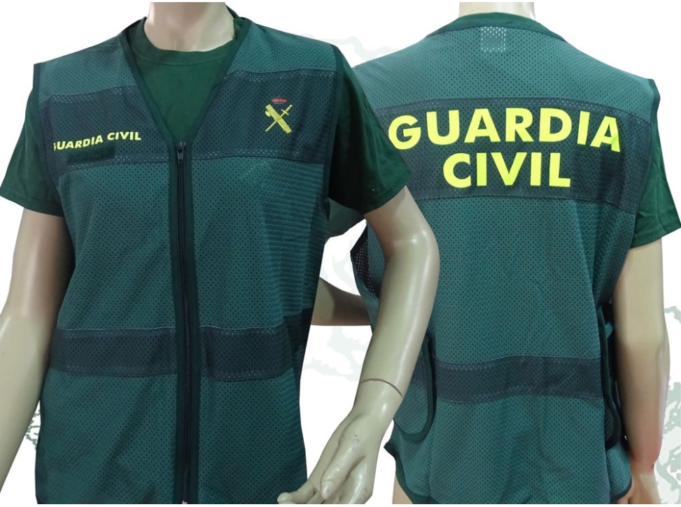 Chaleco intervención Guardia Civil de rejilla
