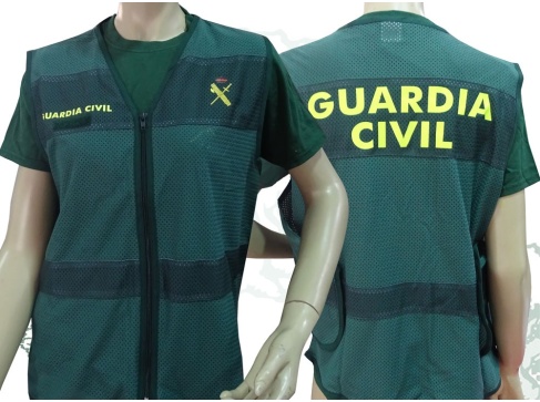 Chaleco intervención Guardia Civil de rejilla