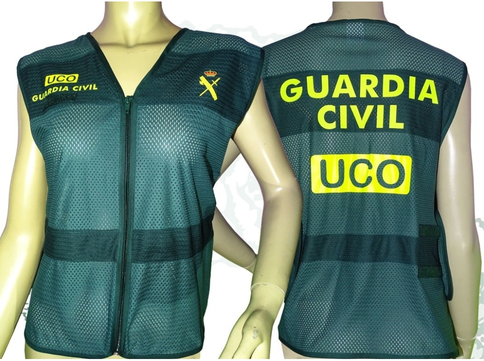 Chaleco intervención UCO de la Guardia Civil