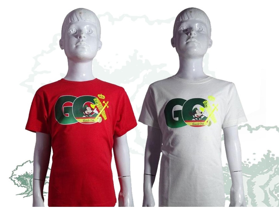 Camiseta Guardia Civil Mickey de niño