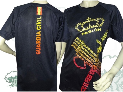 Camiseta técnica Guardia Civil texto a color