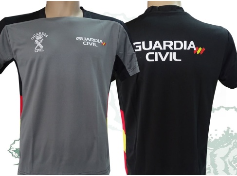 Camiseta Guardia Civil gris bicolor