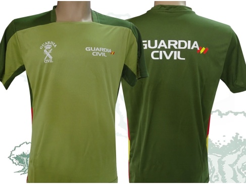 Camiseta técnica Guardia Civil verde bicolor