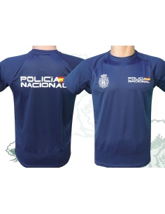 Camiseta Policía Nacional en marino