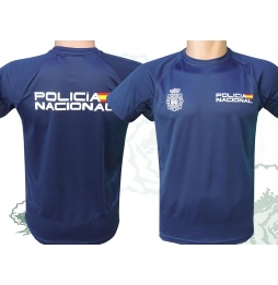 Camiseta técnica Policía Nacional en marino