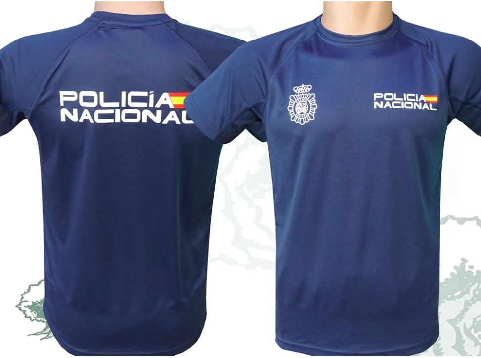 Camiseta Policía Nacional en marino