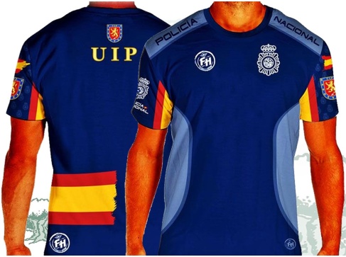 Camiseta técnica UIP de la Policía Nacional Fuerza y Honor