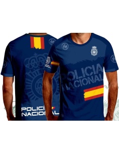 Camiseta Policía Nacional Fuerza y Honor marino