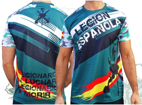 Camiseta técnica Legión Fuerza y Honor verde