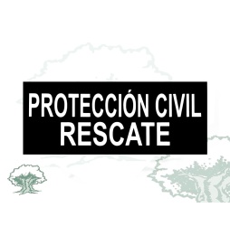 Logo reflectante Protección Civil Rescate