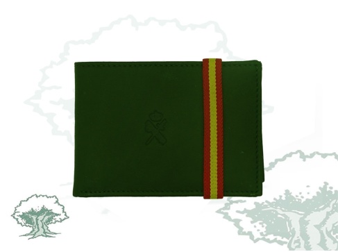 Cartera Guardia Civil verde con chapa