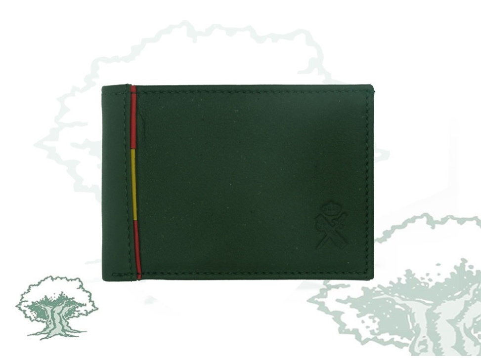Cartera Guardia Civil verde con chapa