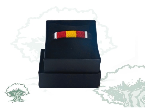 Pulsera España de cuero e hilo