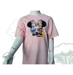 Camiseta de niña Guardia Civil Minnie con gafas