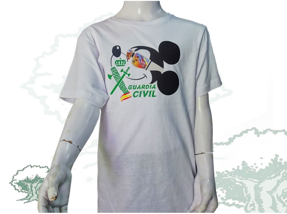 Camiseta Guardia Civil Mickey con gafas de niño