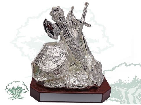 Alegoría Guardia Civil bañada en plata grande