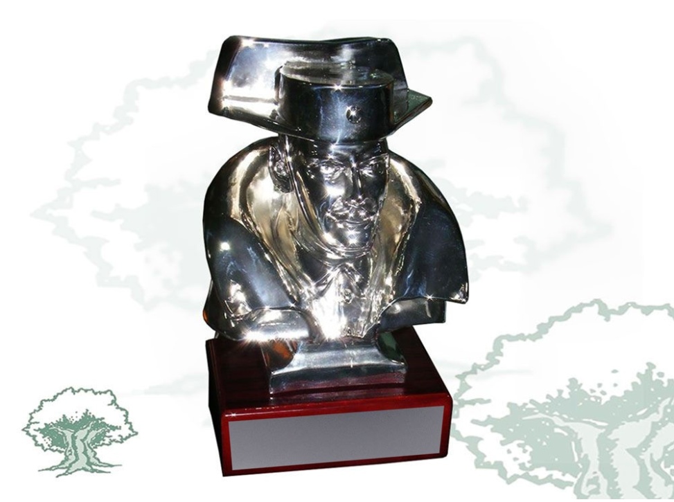 Busto Guardia Civil bañado en plata