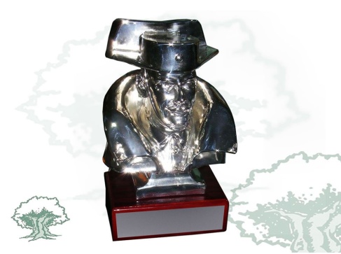 Busto Guardia Civil bañado en plata