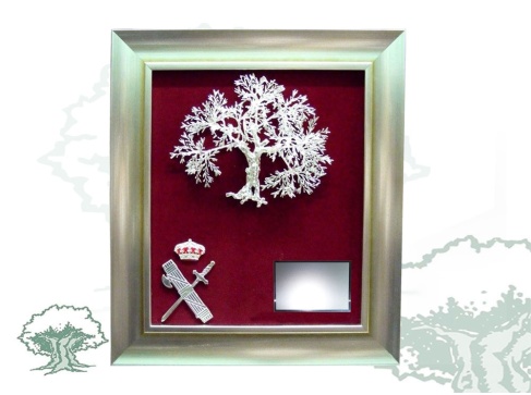 Cuadro Guardia Civil con olivo de plata