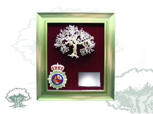 Cuadro Policía Nacional con olivo de plata